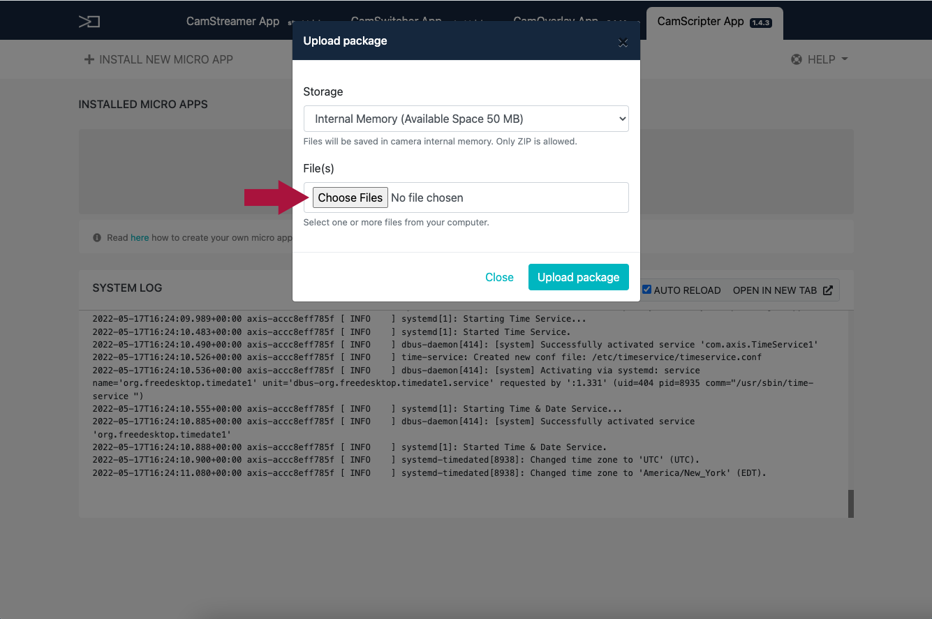 Click Install new micro app