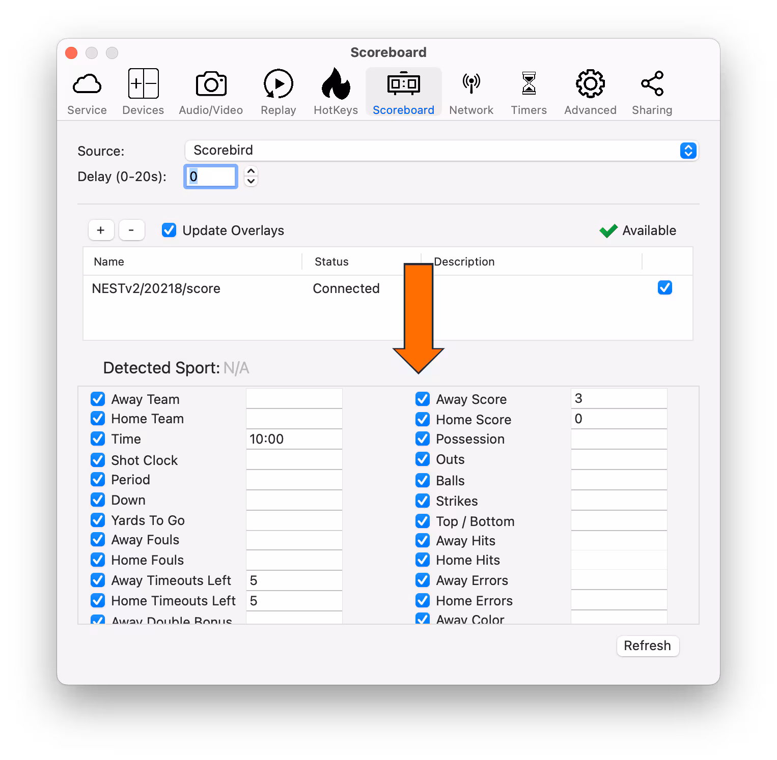 Verify the Connected status for the NeST device