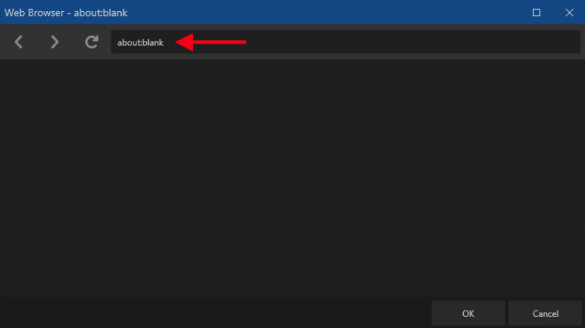Enter the overlay URL and click OK