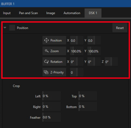 Hover over DSK and click gear icon to reposition